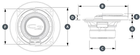JL Audio C2-400x 4" kaiuttimet