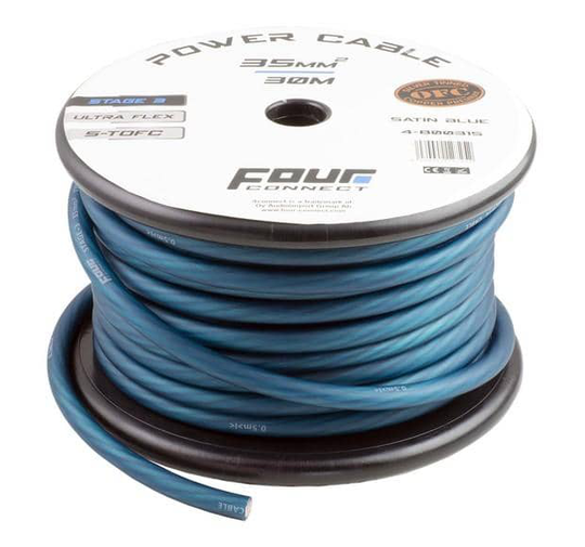 FOUR Connect STAGE3 35mm2 Satin Blue S-TOFC virtakaapeli