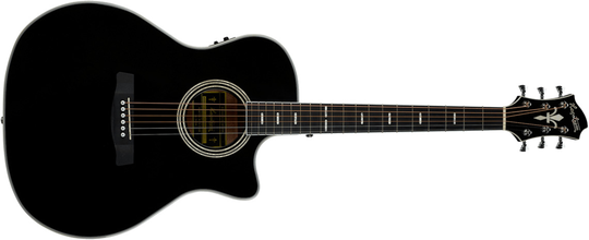 Hagstrom Siljan II Grand Auditorium Western kitara (musta) - HAGSTROM