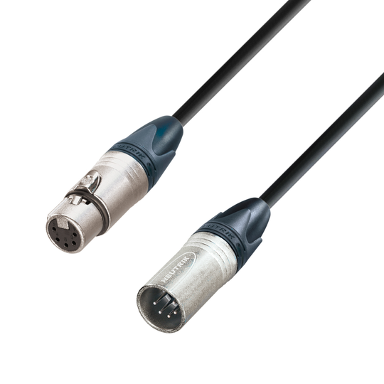 Neutrik DMX-kaapeli XLR uros 5-pinninen XLR naaras 5-pinninen 10 meter - Adam Hall