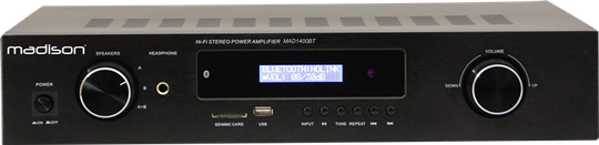 Madison HI-FI stereovahvistin, musta - MADISON