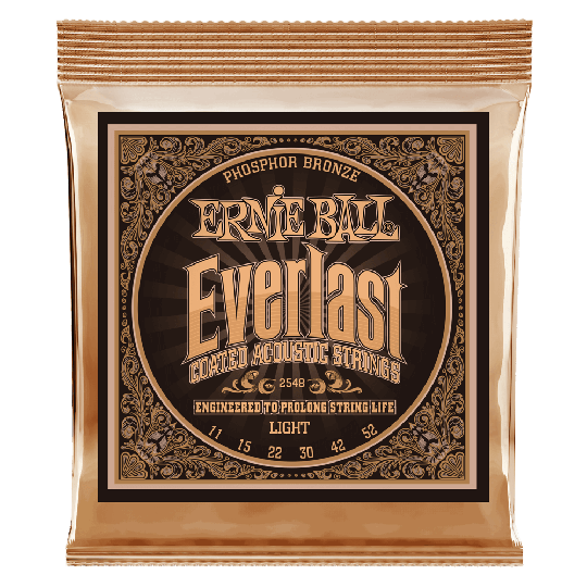 Ernie Ball Everlast päällystetyt fosforipronssiset kitarajouset, akustinen kitara Light 011-052 - Ernie Ball