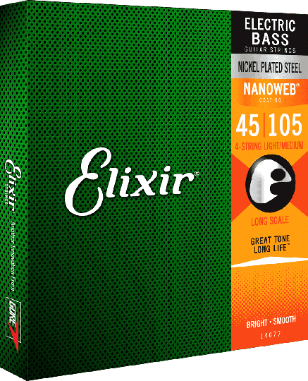 Elixir Nanoweb Nickel Basso String (Medium 45-105) - Elixir Strings