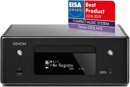 Denon Ceol RCD-N10 CD-soitin/vahvistin/verkkosoitin, musta