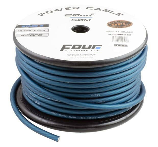 FOUR Connect STAGE3 20mm2 Satin Blue S-TOFC virtakaapeli