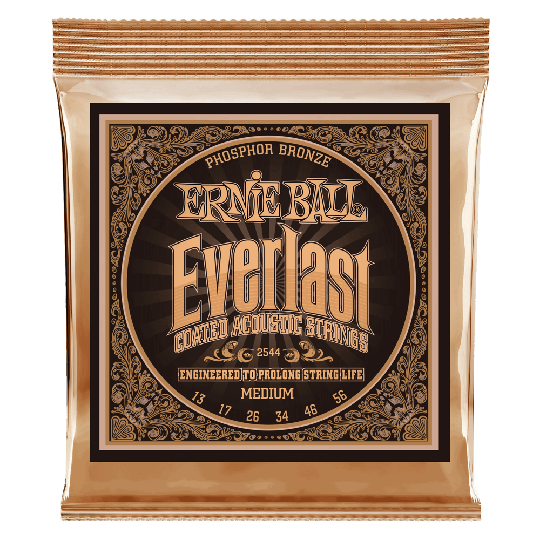 Ernie Ball Everlast päällystetyt fosforipronssiset kitarajouset, akustinen kitara Medium 013-056 - Ernie Ball